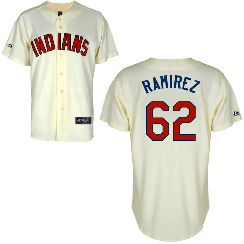 Jose Ramirez #62 mlb Jersey-Cleveland Indians Women's Authentic Alternate 2 White Cool Base Baseball Jersey